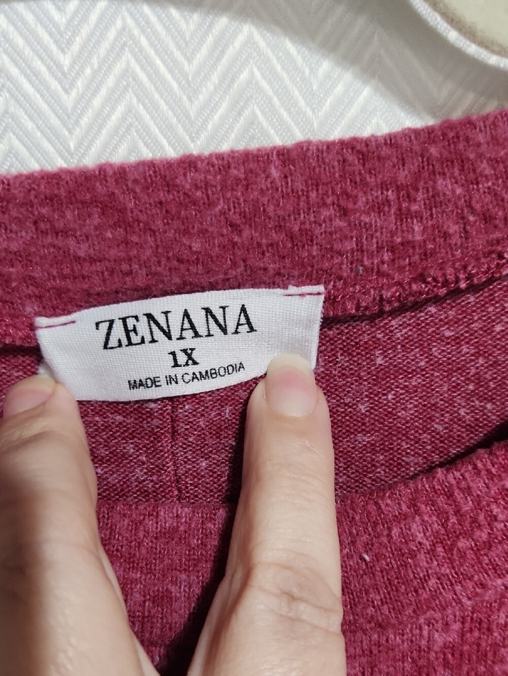 1X Zenana Outfitters Rosewood Pullover Sweatshirt - Picture 3 of 7